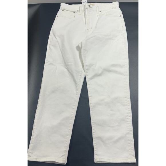 Madewell NWT Classic Straight Cropped Jeans in Tile White Size‎ 31 MSRP $128 - Picture 5 of 7